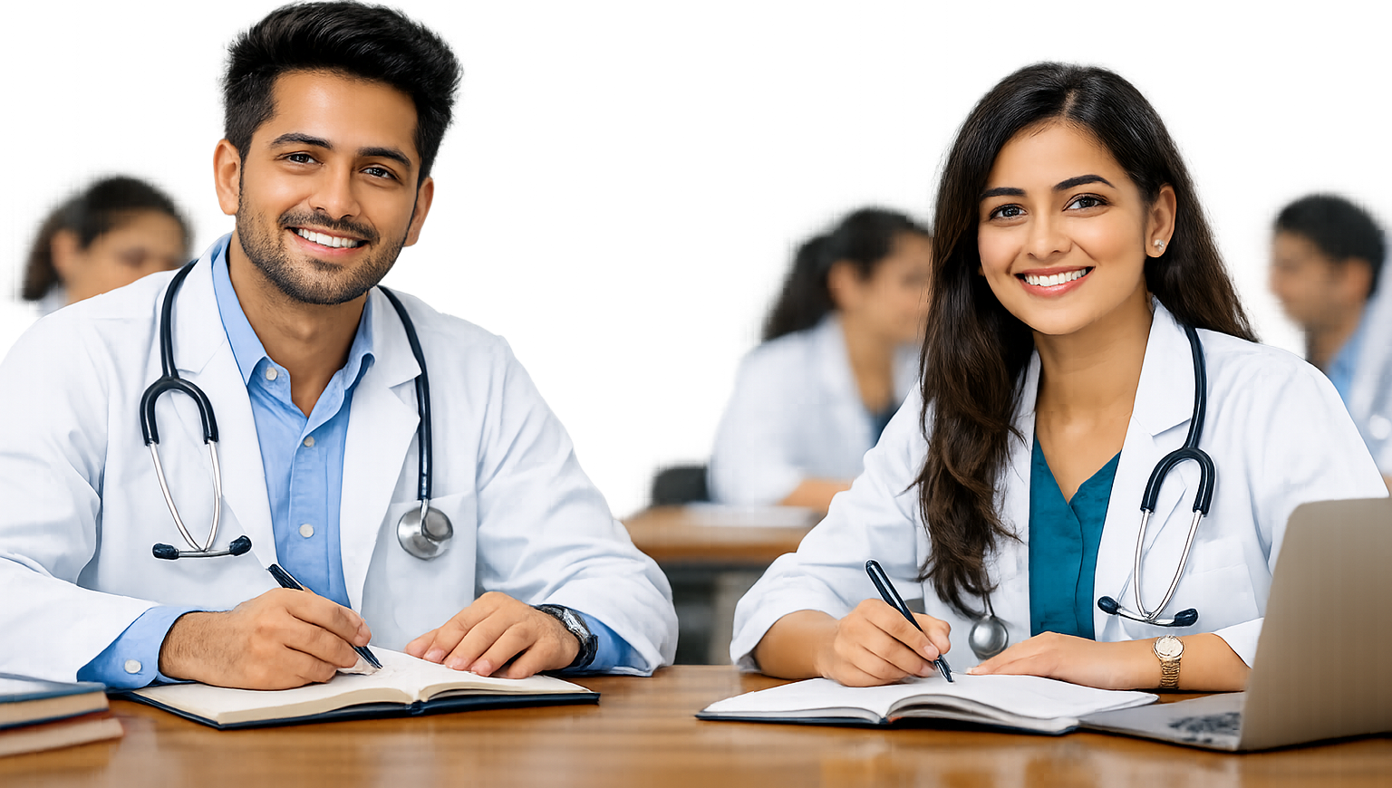 Medical students during MD MS admission registration and documentation